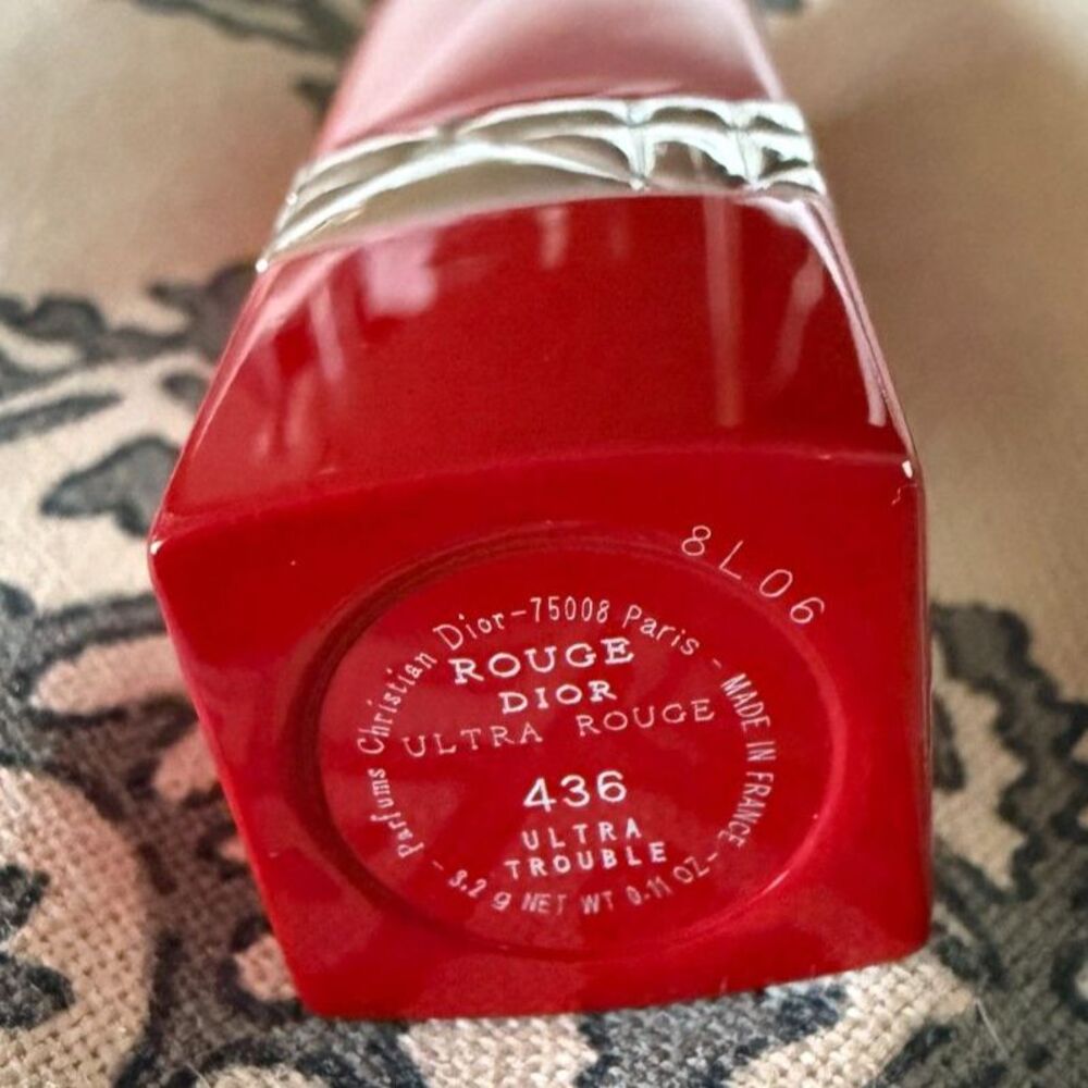 NWOB DIOR Rouge Dior Ultra Rouge Lipstick 436 Ultra Trouble - Picture 5 of 6